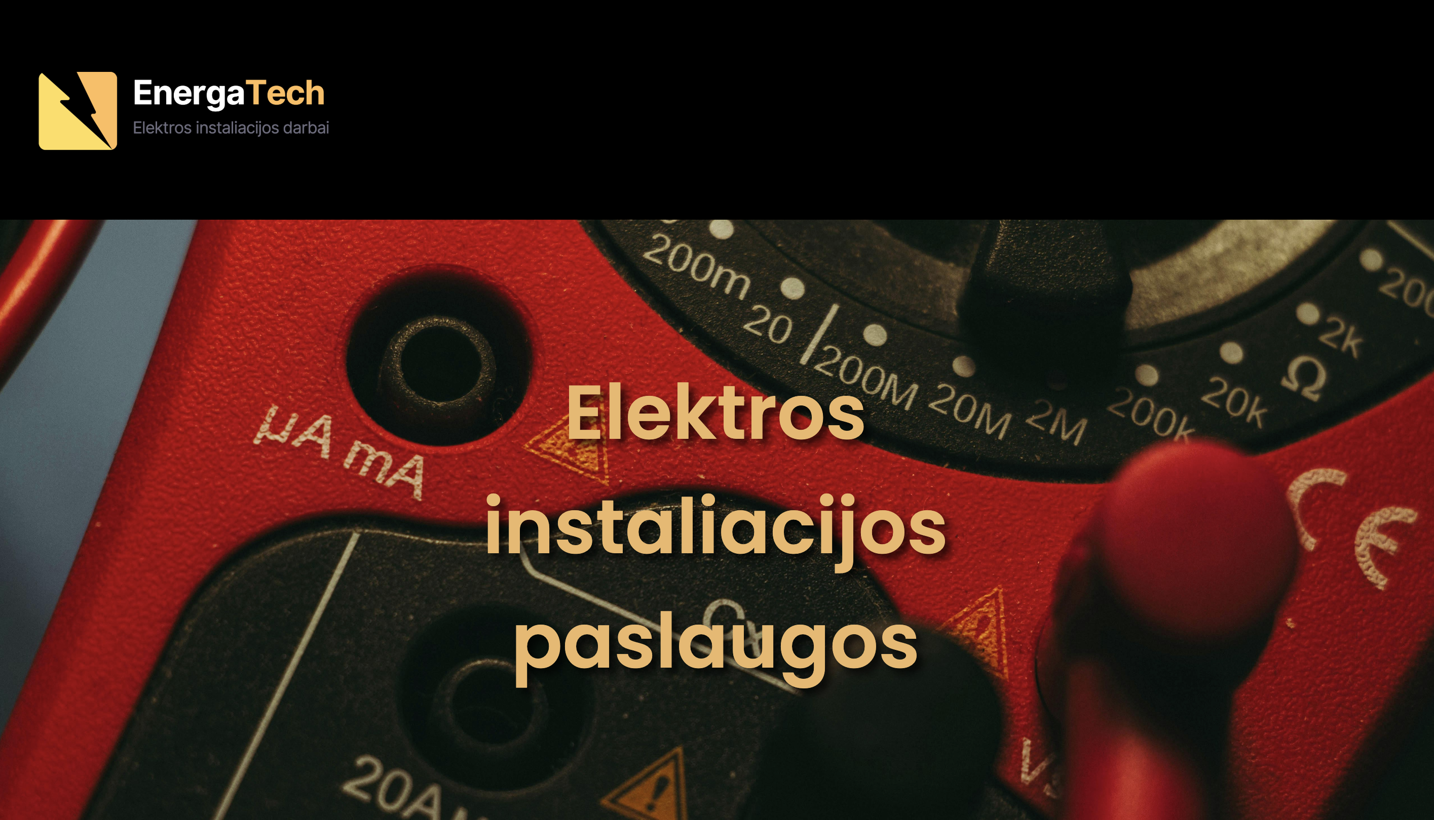 Elektros instaliacijos paslaugos pavyzdys